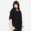 STUDIO 235 Soft Modal Boyfriend Fit U-Neck Black