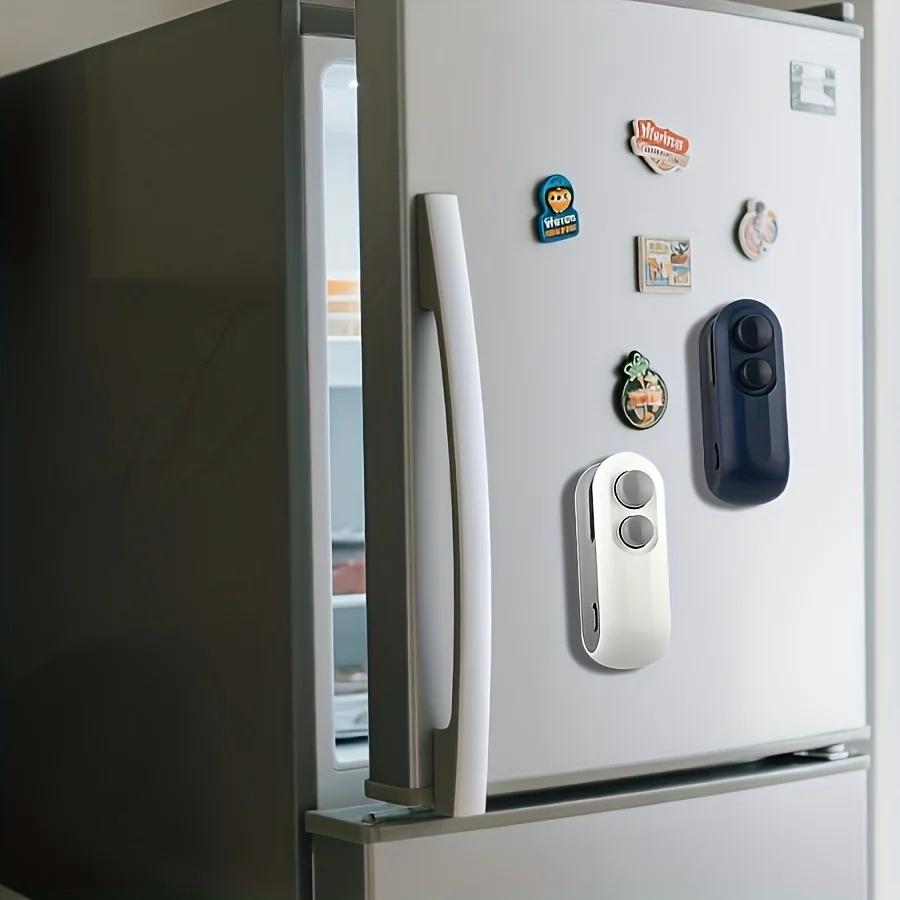 2pcs Snack Bag Sealer Clips  - USB Rechargeable Hand-Press Magnetic Sealer, Quiet & Efficient for Travel, Chip & Cookie Sealing