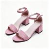 Summer Simple Block Heel Sandals Open Toe Ankle Strap Casual Fashion Women Shoes Comfortable Durable Design