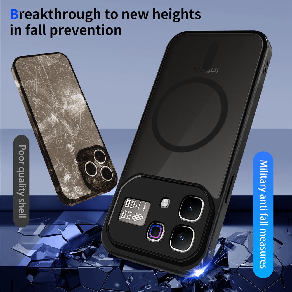 KEYSION Magnetic Phone Case for for Infinix Note 60 Pro 5G Silicone+PC Matte Translucent Shockproof Cover for Infinix Note 60 5G