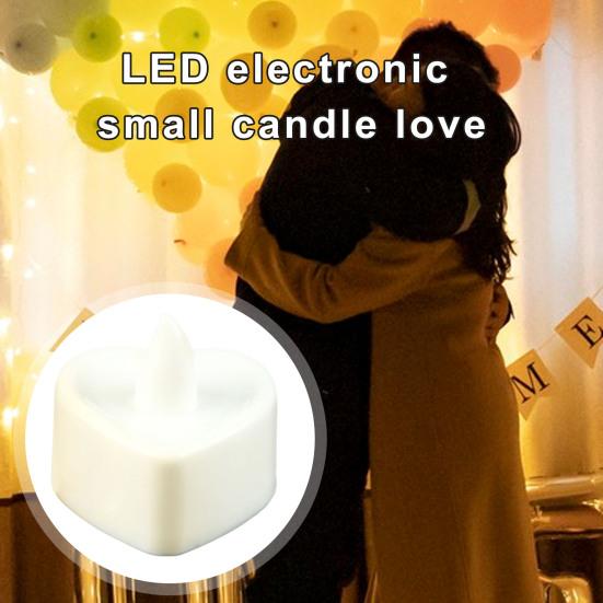 24 de bucăți lumânări LED cu petale de flori artificiale, în formă de inimă romantică, creează o atmosferă pentru decorarea casei Kit de lumină pentru lumânări