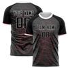 Football T-shirt Personalized DIY Crew Neck Grey Sports T Shirt Loose Quick Team Uniforms
