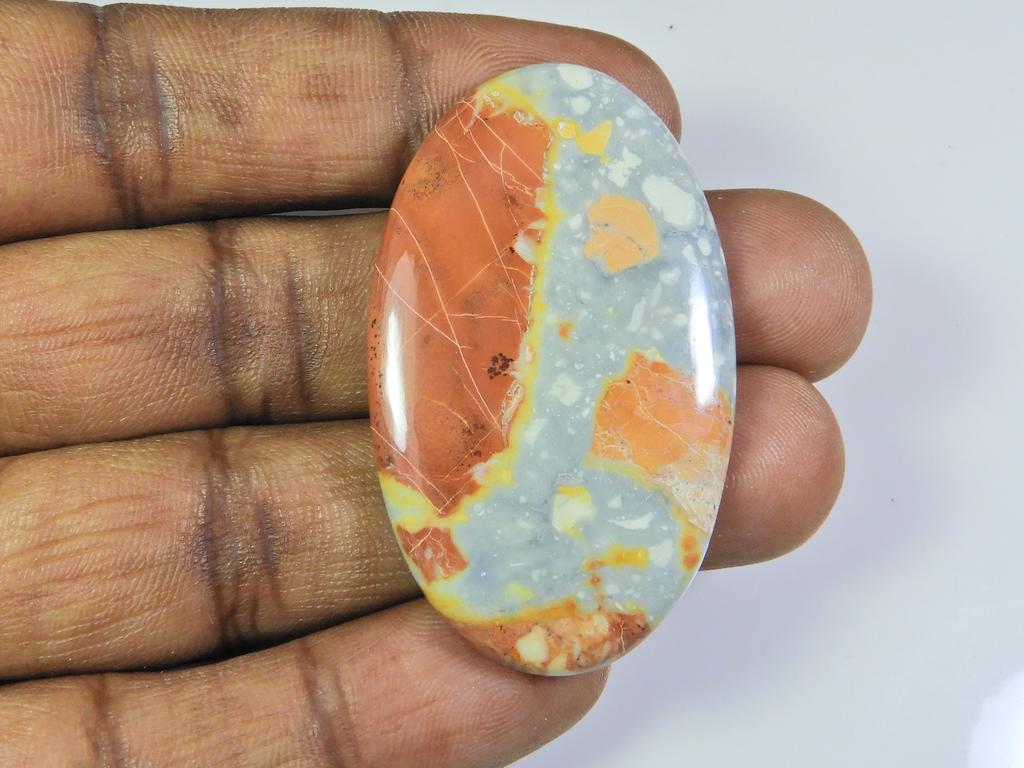 AA++ 72Cts. Natural Maligano Jasper Oval Cabochon Loose Gemstone 29X49X06MM ET-143