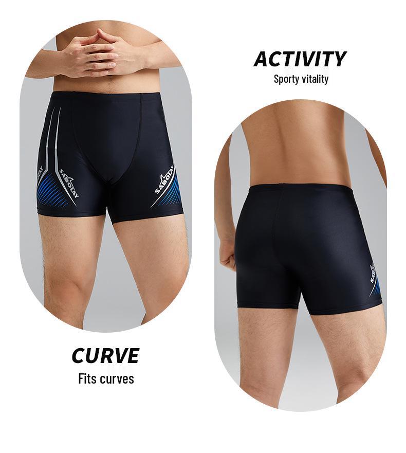 Men's Quick-Dry Nylon Square Leg Swim Trunks