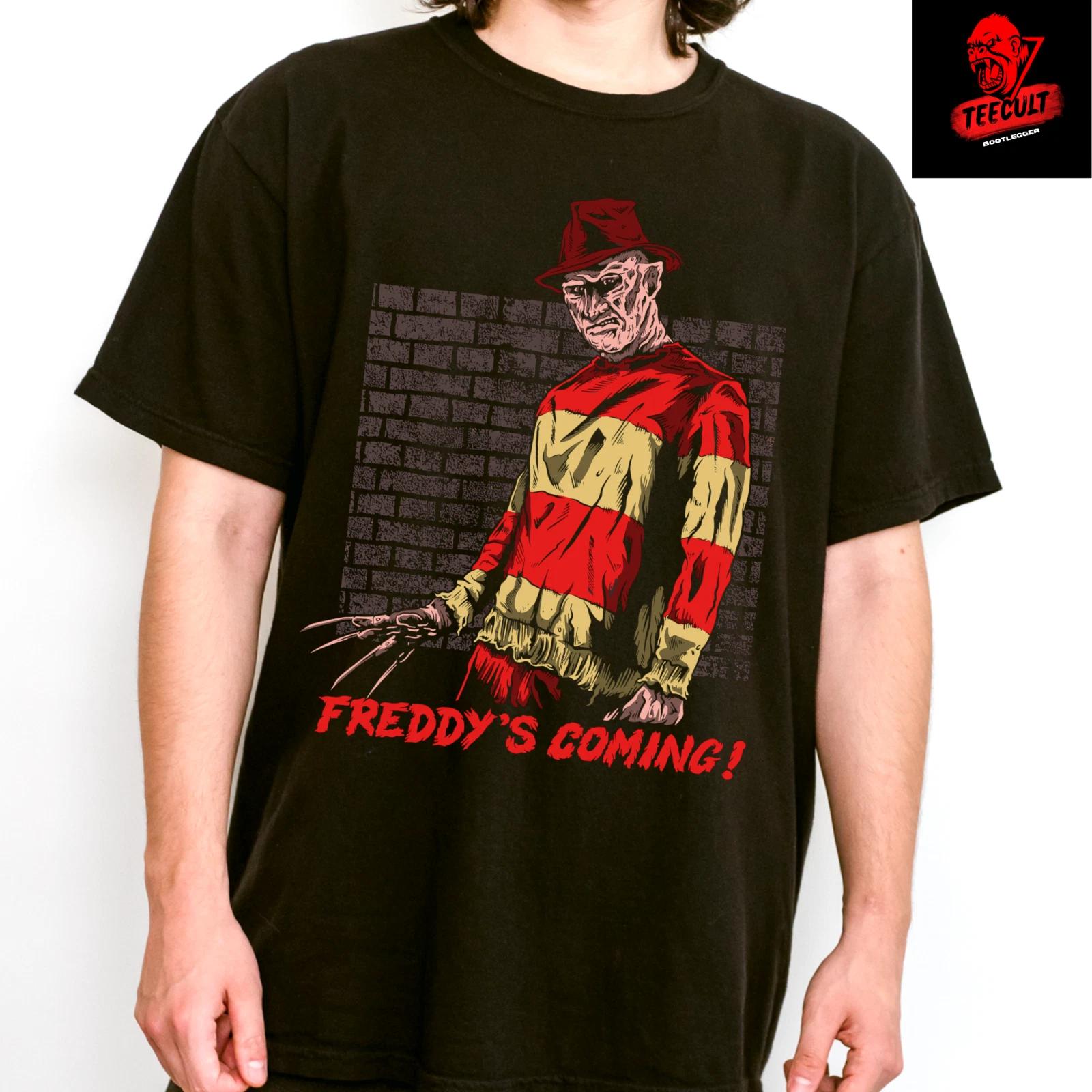Men s and Women s T-shirts Freddy Krueger Freddy s Coming! Horror Halloween Unisex XS