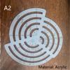 11 in 1 Radius Gauge Circle Template Clear Scale 8-24mm Round Corner Arc Measuring Tool for Student School Drafting Projects