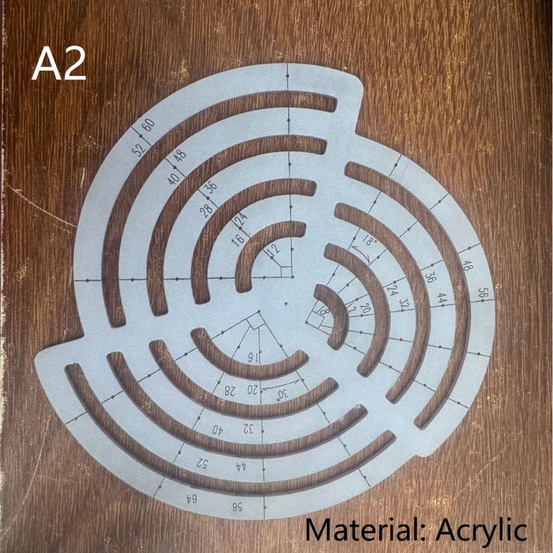 11 in 1 Radius Gauge Circle Template Clear Scale 8-24mm Round Corner Arc Measuring Tool for Student School Drafting Projects