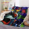 3D Cartoon UFO Robot Grendizer Anime soft Blankets,Keep Warm Flannel Throw Blanket for Picnic Beds Sofa Home Bedroom Gifts Kids