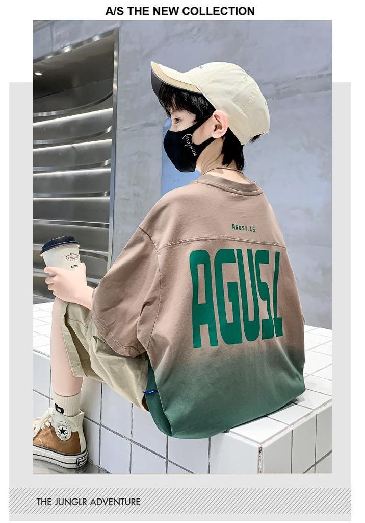 T-shirt à manches courtes 100 % coton pour garçon - Nouveau style Été 2026