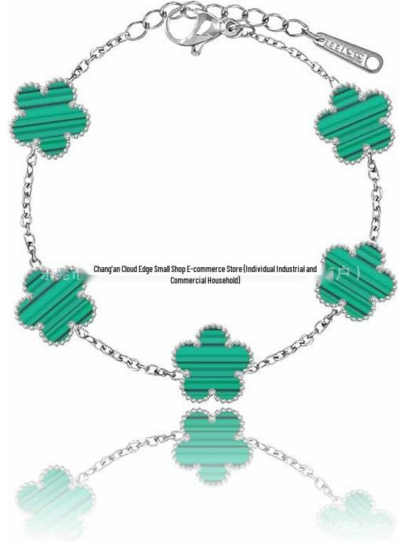 Браслет-клевер с покрытием из 18-каратного золота и перламутром 18K