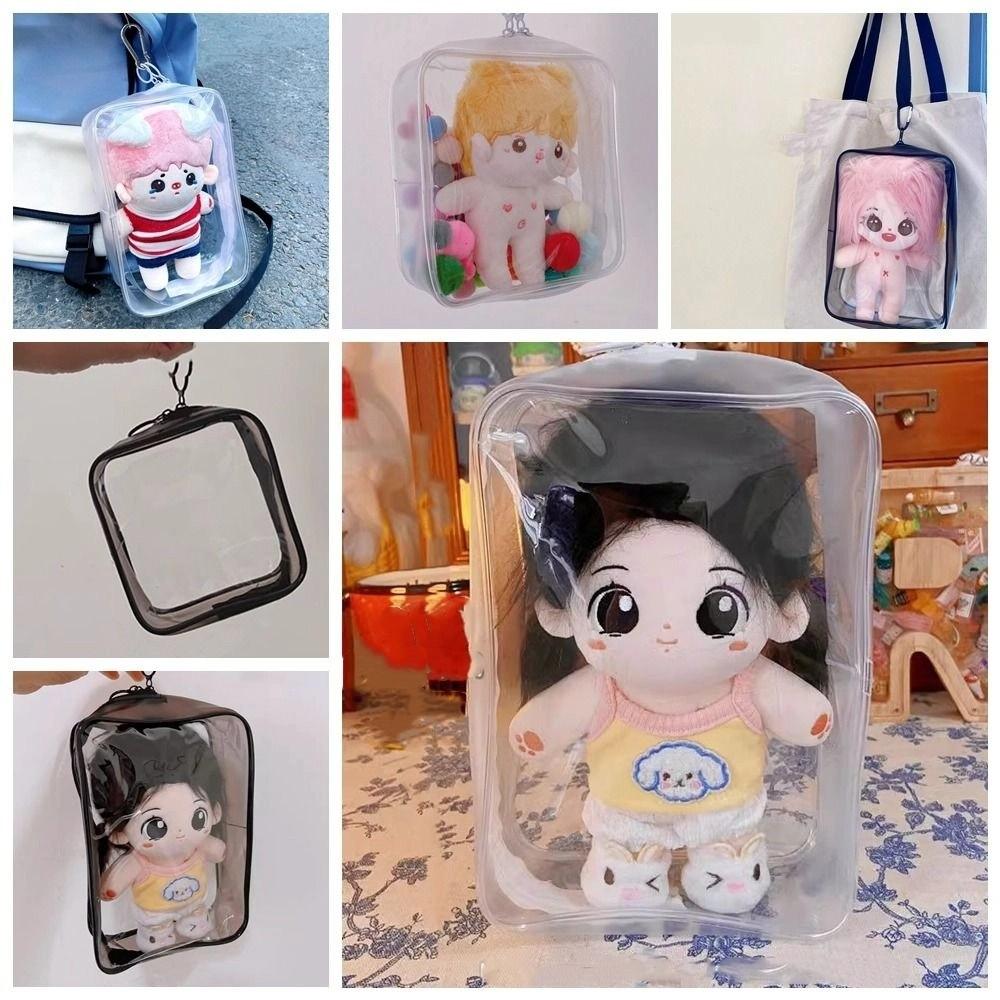 Thicken Doll Display Bag PVC Cosmetic Bag Portable Transparent Makeup Bag  Mini Bag Accessories