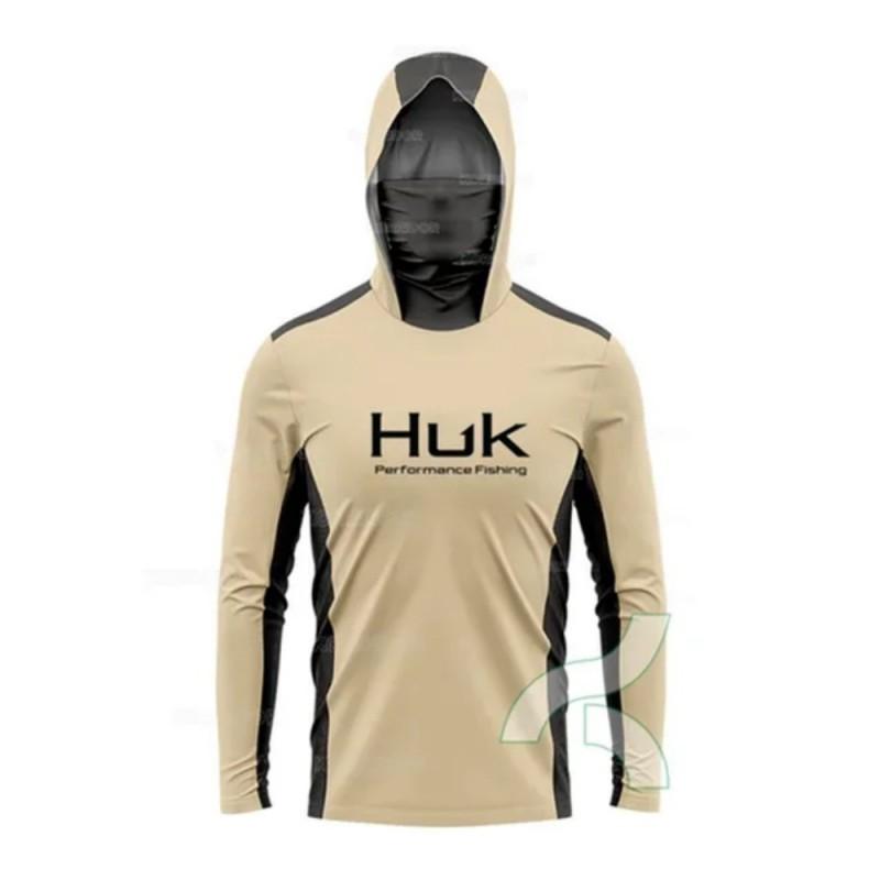 Neue HUK Outdoor-Sport Kapuzenmaske Angelanzug Leichter Sonnenschutz Langarm Luya