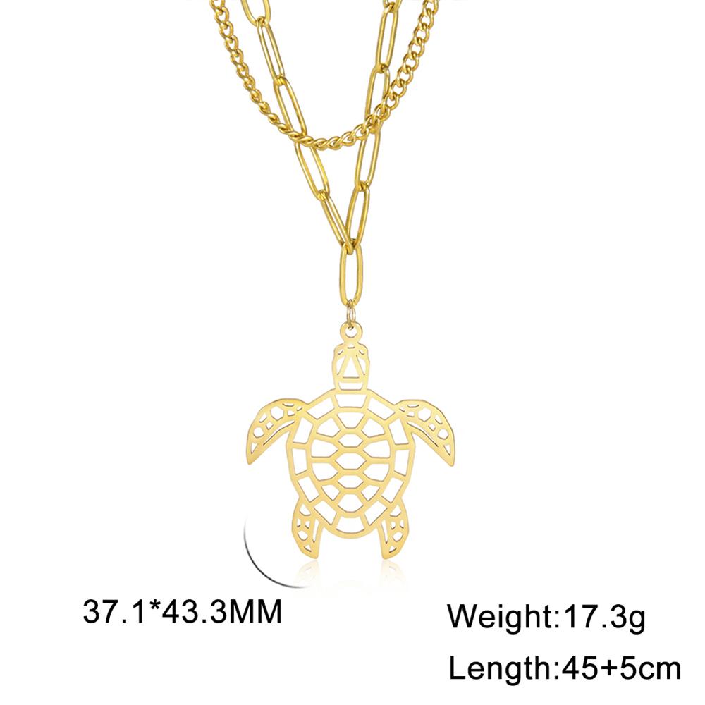 Cazador Animal Necklace for Men Women Stainless Steel Turtle Pendant Necklace Jewelry Gift Trend 2025 Birthday Gift Wholesale