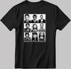 Rockstars, Berühmtheiten Fahndungsfoto, Kurzarm Weiß-Schwarz Herren / Damen T-Shirt F532