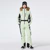 Women's Slim Fit Windproof Waterproof One-Piece Ski Suit - Winter Outdoor Warm Skiiwear