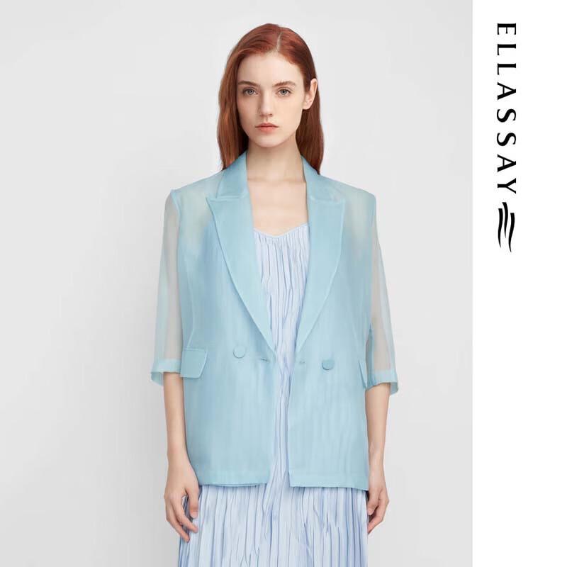 ELLASSAY Women s Sheer Elegant Blazer XS