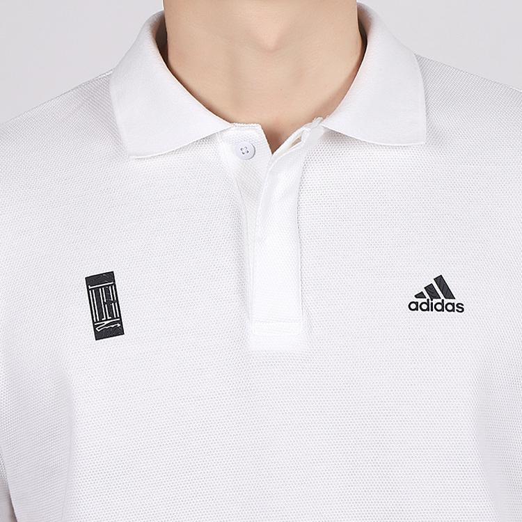 Adidas WJ Badge Short Sleeve Polo Shirt Men Tops White FT2755
