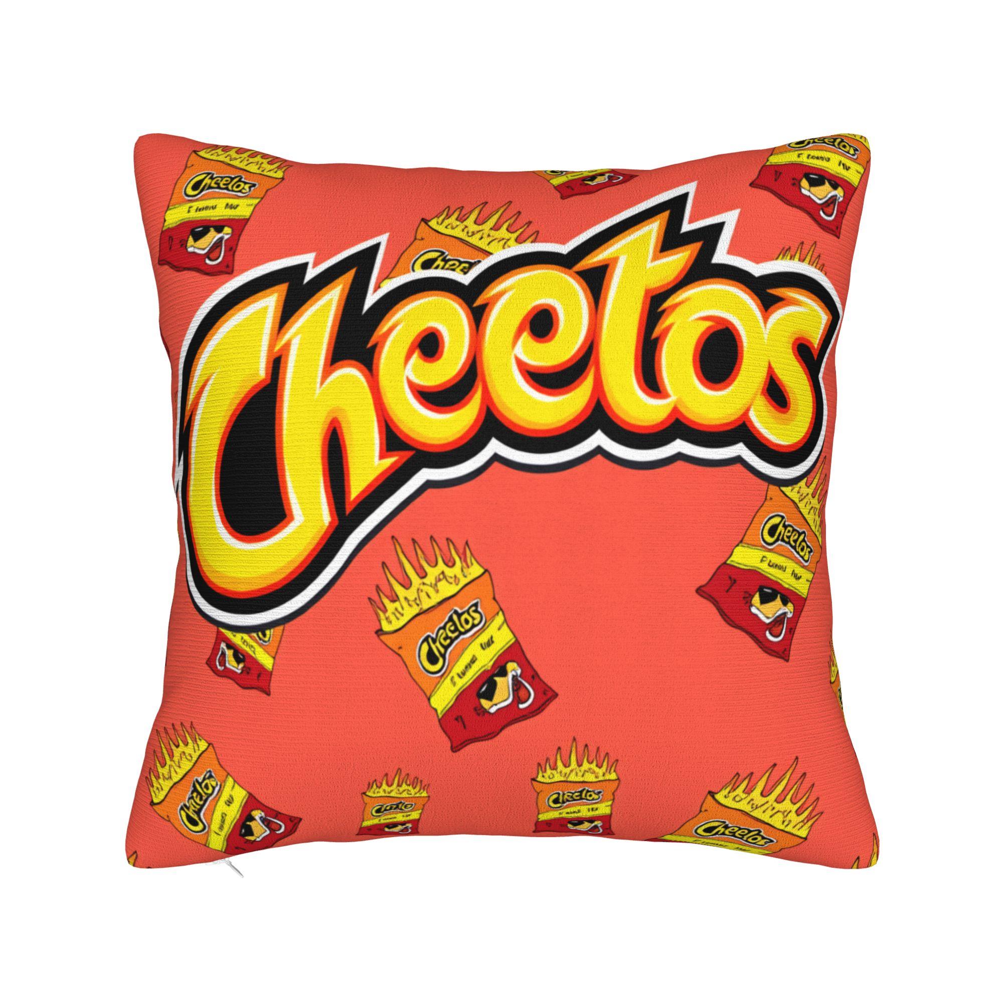 Наволочка с принтом еды C-Cheetos Уютная Наволочка Для Офиса Машины Домашний Декор Кавайные Наволочки 12x12Inch