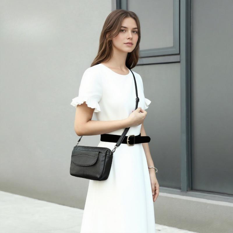 Ladies' Single-shoulder Bag, Simple Small Bag, Genuine Leather Texture, Date Crossbody Bag, Trendy Outdoor Crossbody Bag