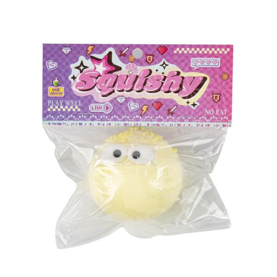 Cartoon Chocolate Ball Squeeze Toy Big Eyes Flour Ball Sensory Pinch Fidget Toy Stress Relief Relaxation Decompression Tool