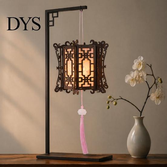 Chinese Lantern Making Kit DIY Vintage Palace for Kids, Style Wooden Frame Traditional Brocade Crafts, Material Set Mid-Autumn Festival Celebration