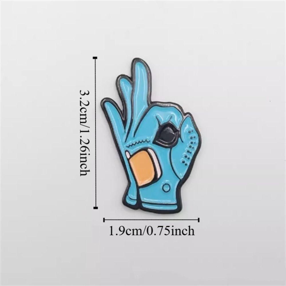 Cartoon Pattern Golf Cap Clip OK Sign Golf Hat Marker Creative Golf Ball Mark  Baseball Cap Clips