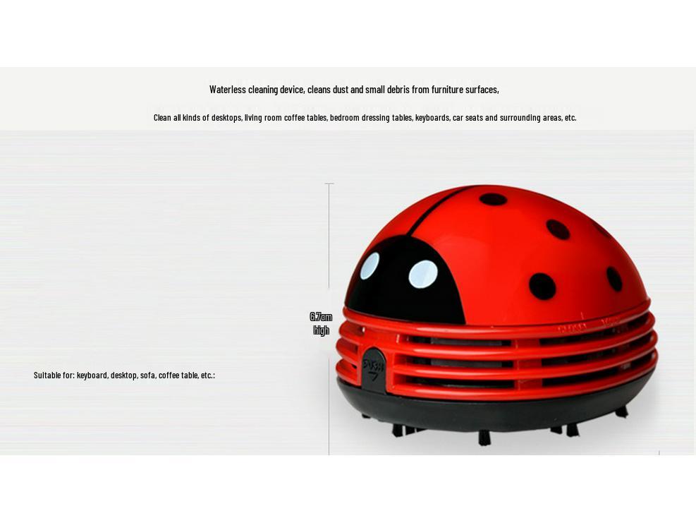 Adorable Ladybug Mini Desktop Vacuum Cleaner