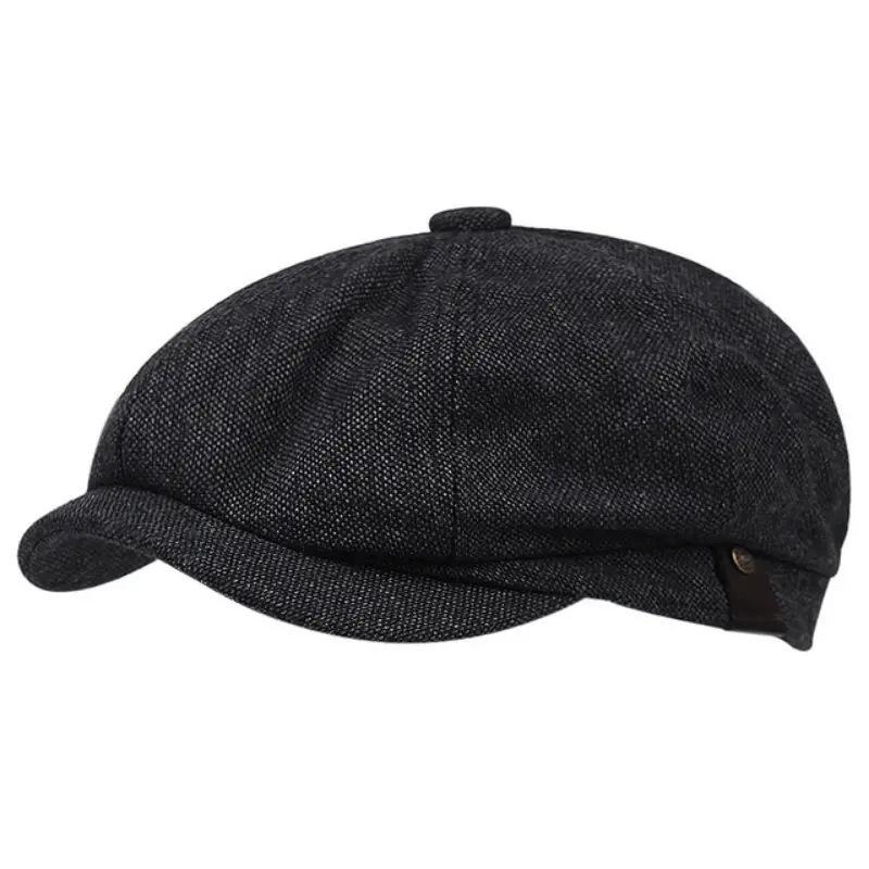 Men Casual Newsboy Winter Hat Spring Autumn Retro BeretHats Wild Casual Hats Unisex Wild Octagonal Capfor Men Street Caps Gorras
