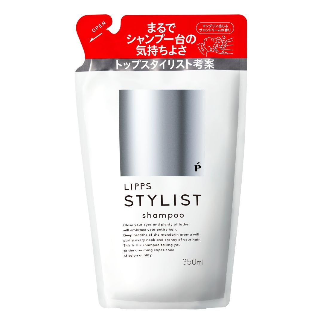 

LIPPS Stylist Shampoo Refill 350ml Mandarin Scent Men Women Rich Foam
