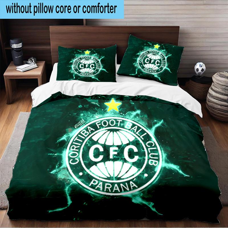3PCS Coritiba Football Club Crest Bedding Set For Bedroom, Dormitory,Including 1pc Duvet Cover And 2pcs Pillowcases Large size Fan gift