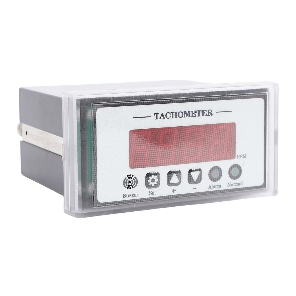 Digital LED Tachometer 0 9999 Range 9 Functional Parameter Settings RPM Speed Meter for Lathe Conveyor
