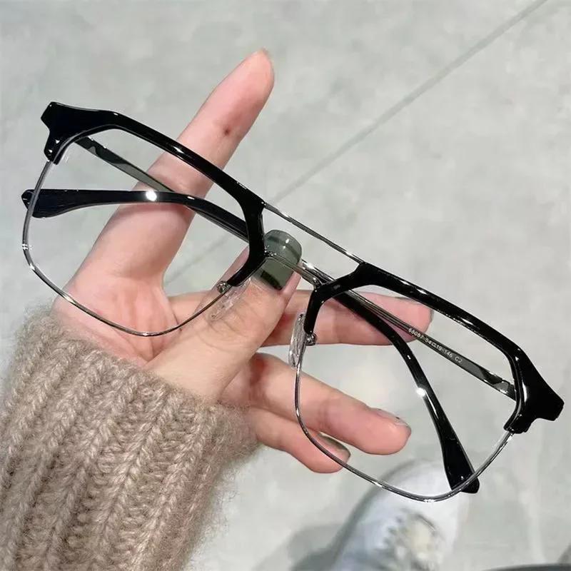 Luxury Square Glasses Black Frame Myopia Glasses Anti-blue Light Women Near Sight Eyeglasses Diopters 0 To -6.0