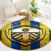 Alfombra Redonda del Leeds United Football Club, Alfombra para Sala de Estar, Dormitorio, Sofá, Sala de Juegos Decoración, Felpudo Antideslizante