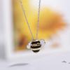 Beautiful Bee Pendant Necklace Silver Classy Clavicle Chain for Street Shooting