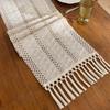 American Style Festival Dining Table Cover Solid Color Tablecloth Boho Table Runner  Christmas