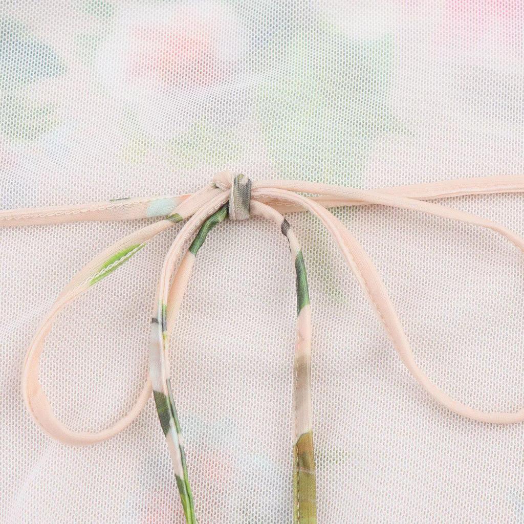 Spring 2025 Women's European & American Style Layered Slimming Printed Dress