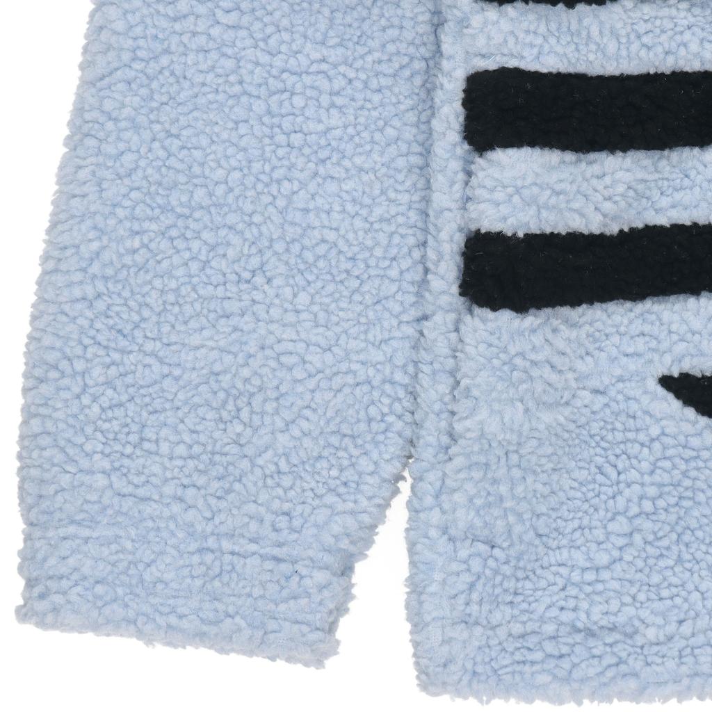 Adidas Originals Sherpa Jacket With Stand Collar And Loose Logo Sport Unisex Jackets Sky-Blue HC0327