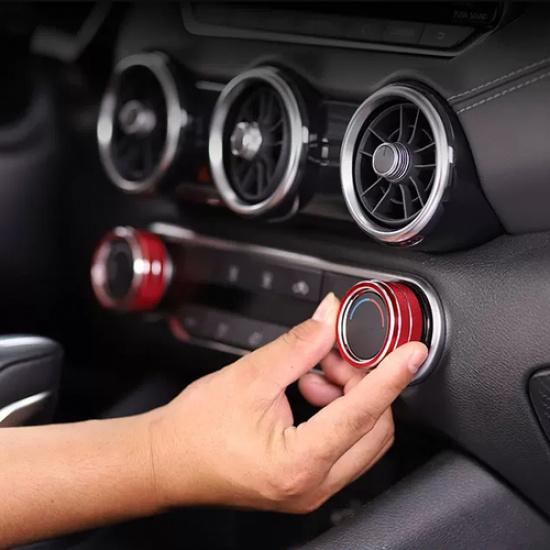 For Nissan Sentra -2025 Air Condition Knob Button Ring Cover Decor Pair