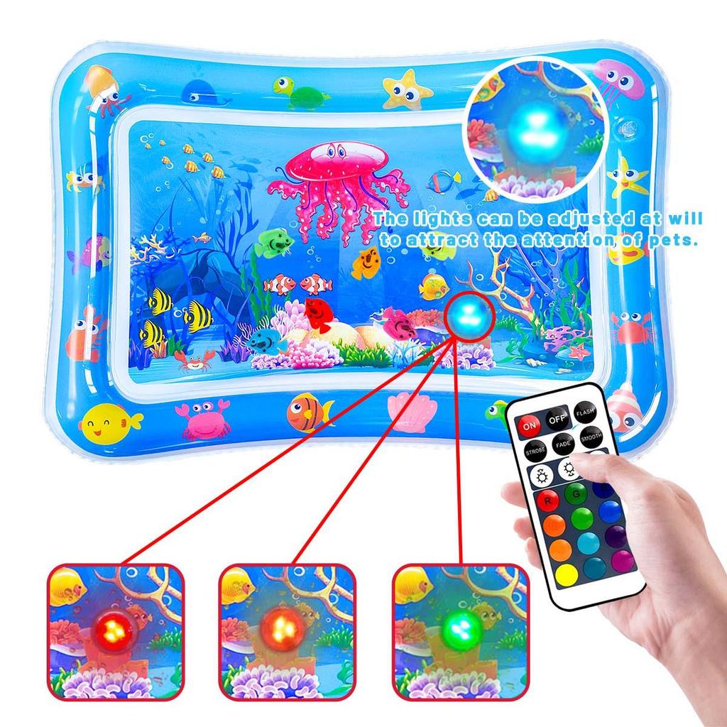30-Silk Thickened PVC Inflatable Water Mat for Baby and Toddler Crawling, Summer Cooling Ice Pad Cushion