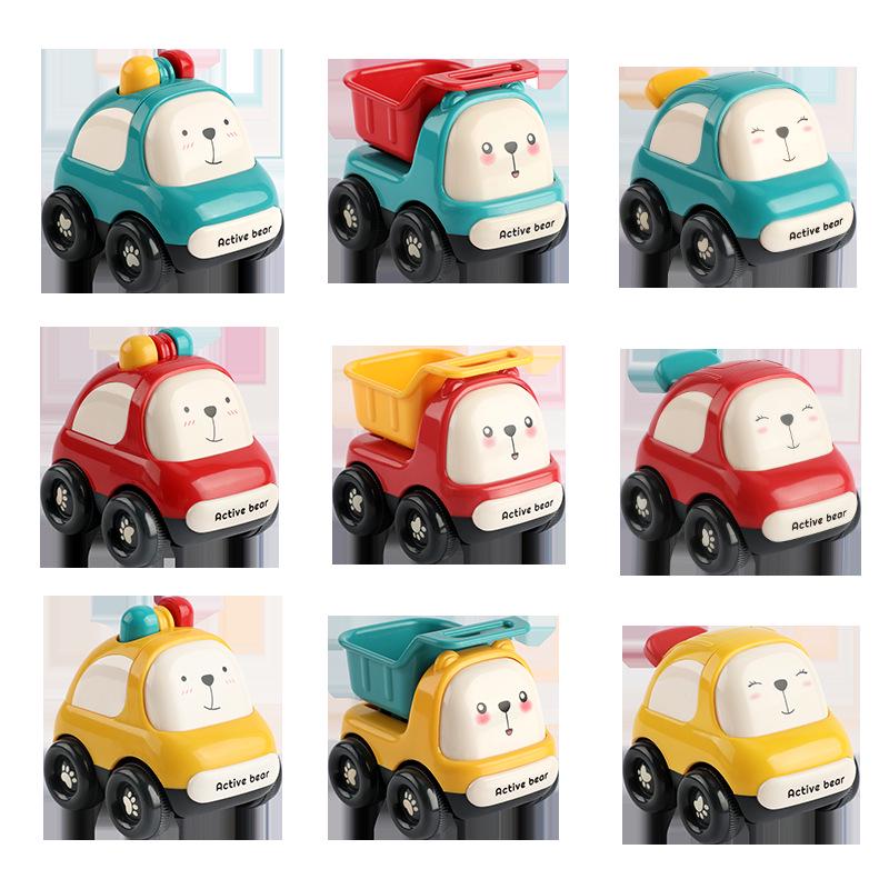 Hubao Inertia Toy Car for Kids 1-3: Cartoon Engineering Vehicle for Boys & Girls
