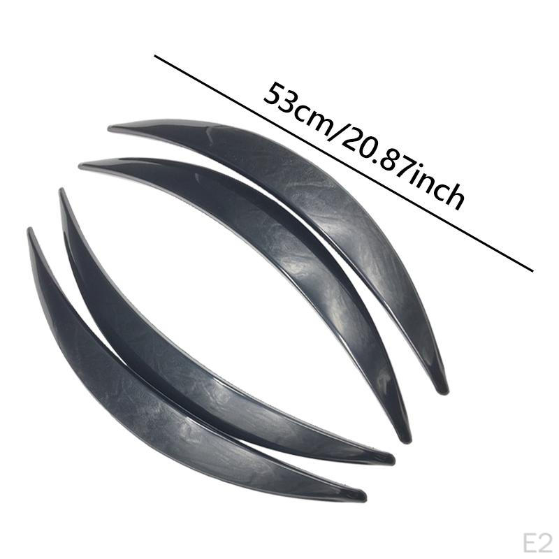 4 Piese Ornamente Arcuadă Sprânceană Roată Mașină , Accesorii pentru Instalare Ușoară