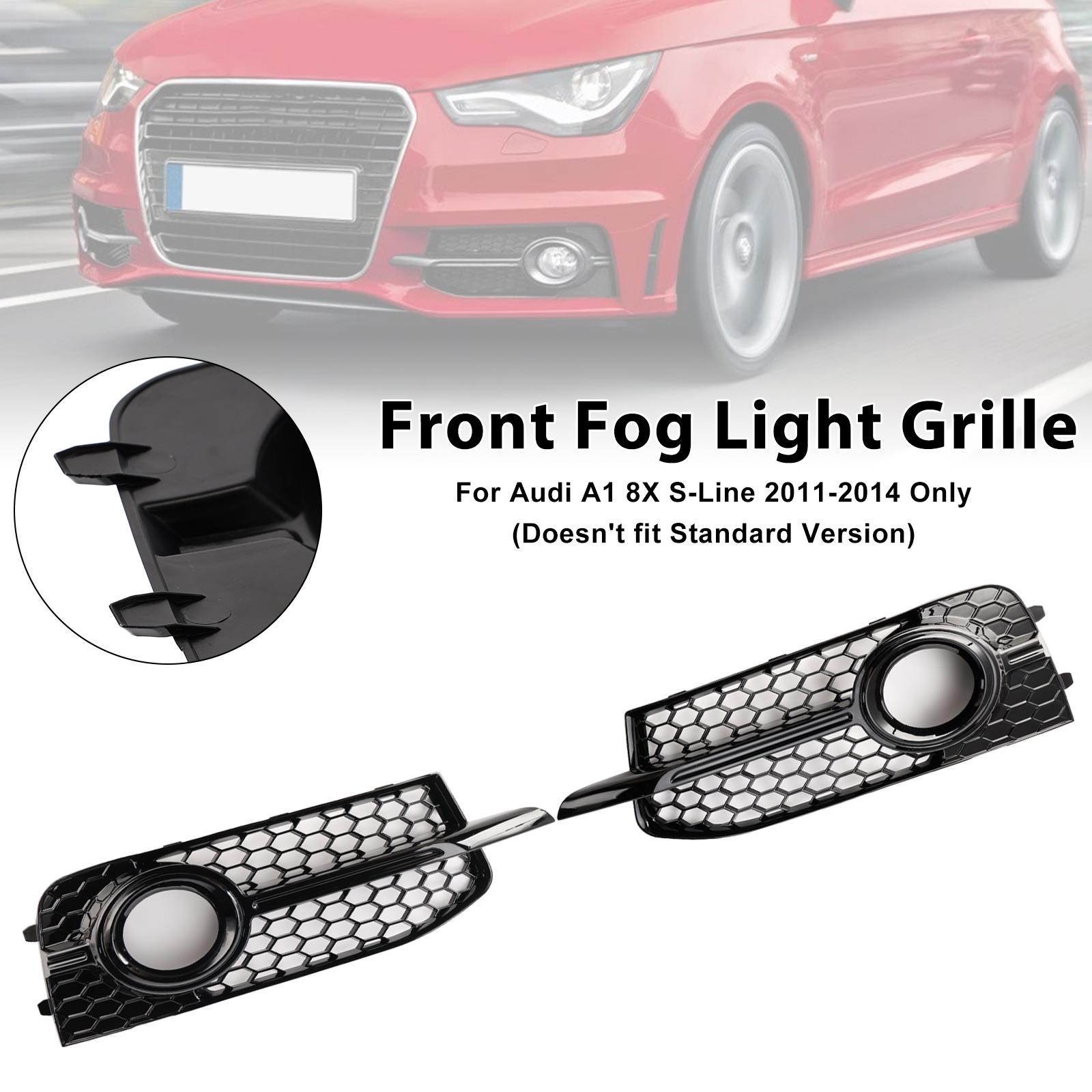 2PCS Front Bumper Fog Light Cover Grille Grill Fit A1 S-Line 2011-2014