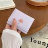 Multi-card Slot Cartoon Short Wallet Solid Color Coin Purse Cute Three Fold Card Bag  Girl