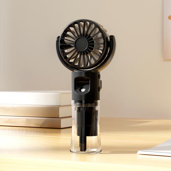 Ruční ventilátor Chladicí ventilátor s rozprašováním vody se 4 nastaveními rychlosti Nízká hlučnost mlžný ventilátor napájený dobíjecí baterií se šňůrkou