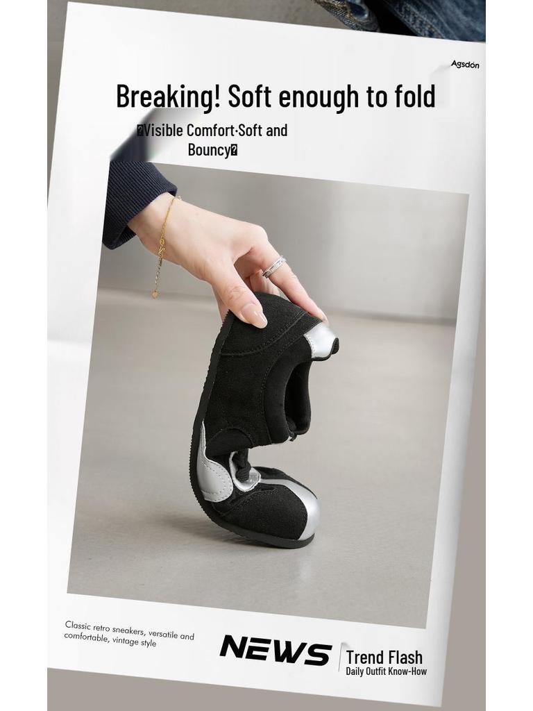 Augusden Women's 2025 Brown German Trainers - Thick-Soled Casual Racing Ballet Shoes