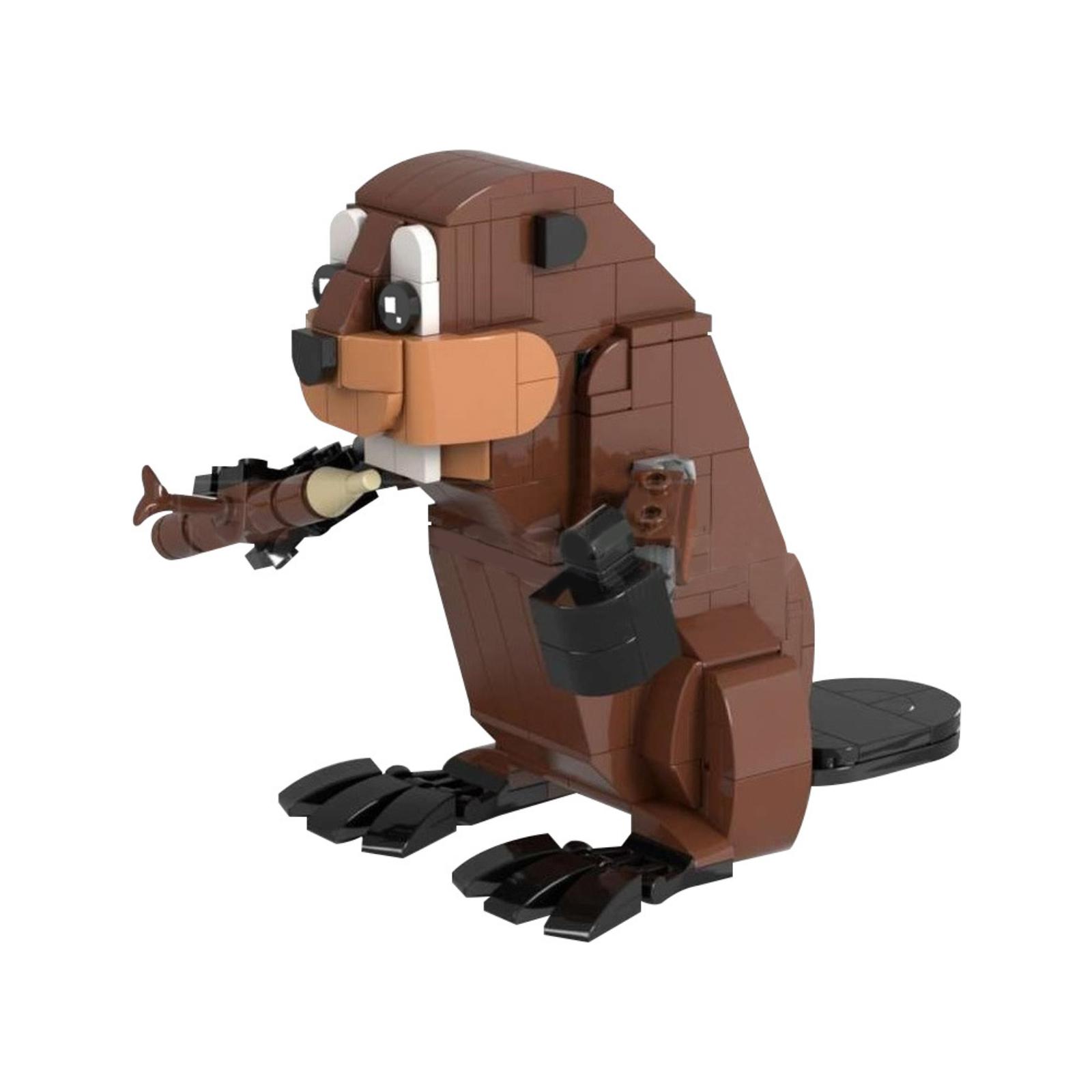 

Building Block Toy Model of Beaver Animal with Detailed Features and Movable Parts Educational Construction Set for Kids and Adults One Size