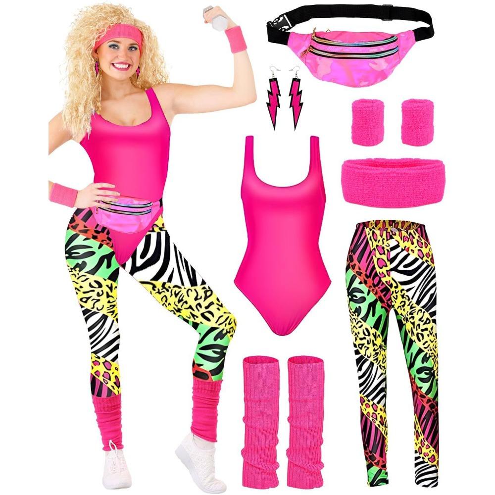 Vintage 80s Women`s 7 Pcs Leotard