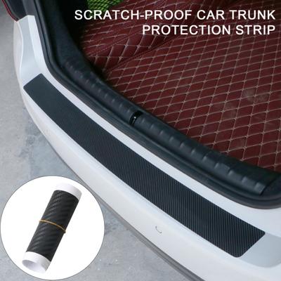 Car Trunk Sticker Carbon Fiber Protection Strip Waterproof Easy Installation Car Trunk Sticker for Scratch-free Loading Unloading