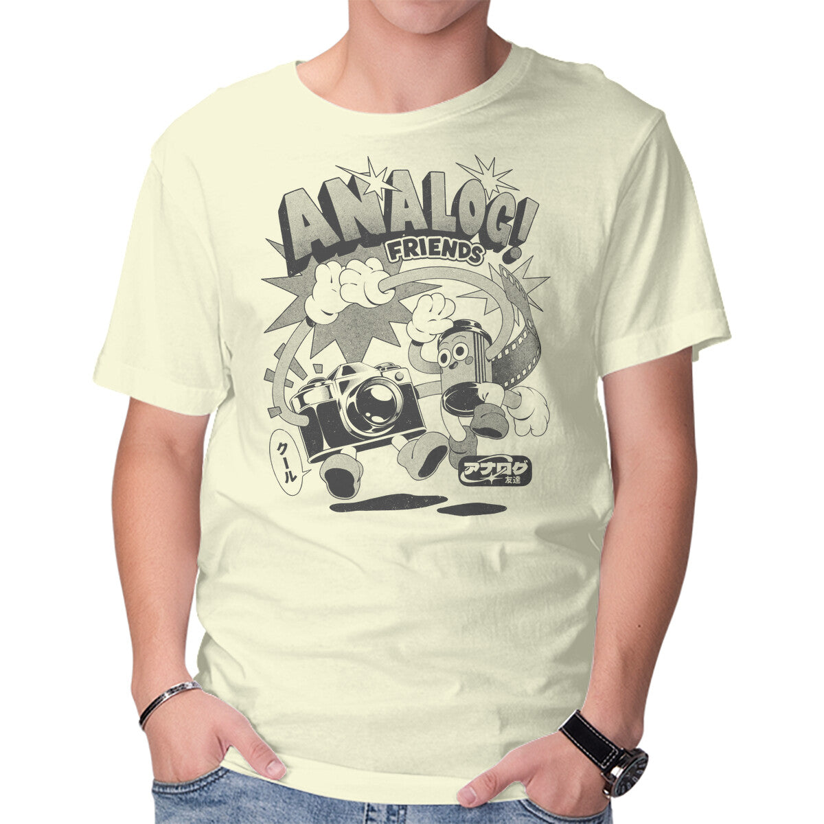 Unisex Crew Neck T-Shirt Analog Friends Graphic Short Sleeve Casual Tee XXXL