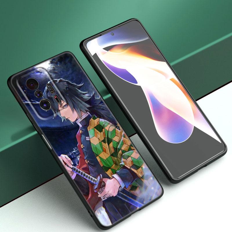 Anime Demon Slayer Phone Case For Xiaomi Mi A2 8 9 SE Note 10 10T 11 12 Lite 9T 11T 12S 12T Pro A3 6X 12X Soft TPU Black Cover
